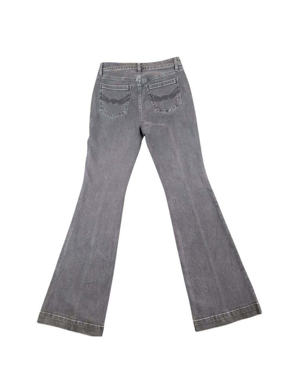 Idyllwind Miranda Lambert Size 6 Gray Wide Flare Bootcut Jeans High Rise Pintuck - Picture 5 of 10